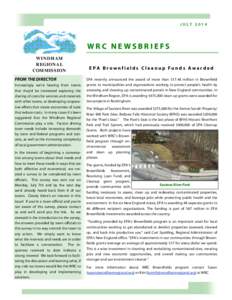 JULY[removed]WRC NEWSBRIEFS WINDHAM REGIONAL COMMISSION