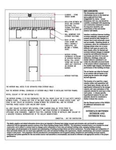 Building Envelope Design Guide: Interface Between Interior and Exterior Wall Detail