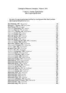 Catalogue of Palaearctic Coleoptera - Volume 6, 2010 I. Lobl & A. Smetana (Apollo Books) Index to species-group names