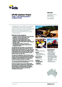 WDS Limited  APLNG Upstream Project LevelBrookes Street Fortitude Valley