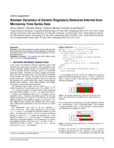 Bioinformatics / Dimension reduction / Self-organizing map / Cluster analysis / Boolean network / Gene regulatory network / K-means clustering / Consensus clustering / Statistics / Neural networks / Networks