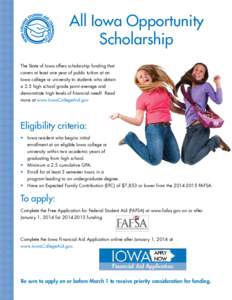 Academia / FAFSA / Student financial aid in the United States / Expected Family Contribution / Grinnell College / Office of Federal Student Aid / Scholarship / Pell Grant / HOPE Scholarship / Student financial aid / Education / Knowledge