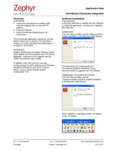 Application Note OmniSense Falconview Integration Overview Software Installation