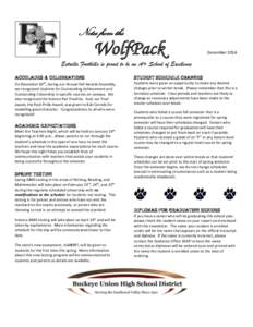 Notes from the  WolfPack December 2014