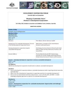 International development / United Nations conferences / Environmental social science / United Nations Department of Economic and Social Affairs / United Nations Secretariat / AusAID / Sustainable development / Millennium Development Goals / Aid effectiveness / Development / United Nations / Economics