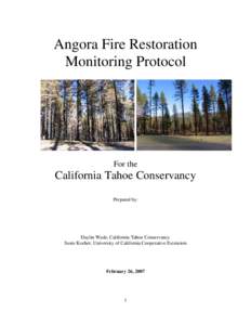 Microsoft Word - California Tahoe Conservancy Angora Monitoring Protocol.doc