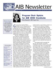 AIB Newsletter - vol. 10, no[removed]Q1