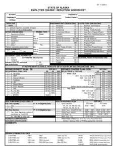 Employer Charge/Deduction Worksheet