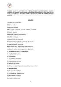 PLIEGO DE CLÁUSULAS ADMINISTRATIVAS PARTICULARES QUE HABRÁ DE REGIR EN LA CONTRATACIÓN DE SERVICIOS DE PLANIFICACIÓN, DESARROLLO Y MANTENIMIENTO QUE PERMITAN EVOLUCIONAR LA WEB DE LA CÁMARA DE CUENTAS DE ANDALUCÍA,