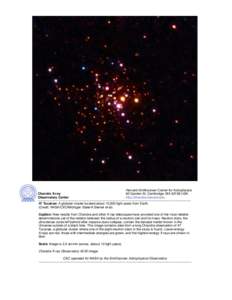 Chandra :: Photo Album :: 47 Tucanae :: 47 Tucanae Handout