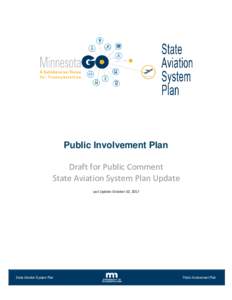 State Aviation System Plan - Public Involvement Plan