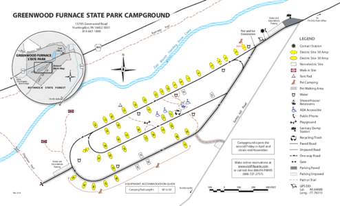 Greenwood Furnace State Park Campground Map, Pennsylvania State Parks