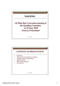 Microsoft PowerPoint - TajikistanPresentation on Standing Committee[removed]June 2010.ppt [Compatibility Mode]