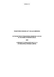 Registered Designs / Industrial design right / Design / Creativity / Industrial design / Intellectual property law / Architectural design / Australian copyright law