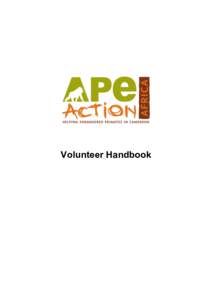 Volunteer Handbook  Page 1. About Ape Action Africa  2