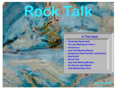 Rock Talk In This Issue • • • •