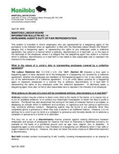 MANITOBA LABOUR BOARD th Suite 500, 5 Floor, 175 Hargrave Street, Winnipeg MB R3C 3R8 T[removed]F[removed]www.manitoba.ca/labour/labbrd