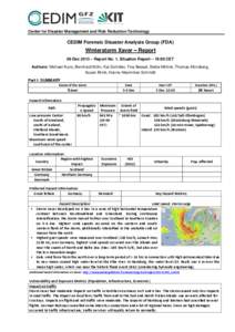 Center for Disaster Management and Risk Reduction Technology  CEDIM Forensic Disaster Analysis Group (FDA) Winterstorm Xaver – Report 06 Dec 2013 – Report No. 1, Situation Report – 19:00 CET