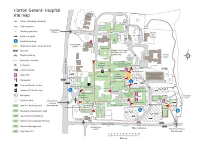 Horton General Hospital site map Elms  Toilets (including disabled)