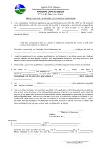 Republic of the Philippines Department of Environment and Natural resources NATIONAL CAPITAL REGION 2nd Flr. L. & S. Bldg. Ermita, Manila