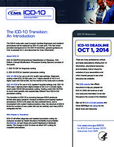 The ICD-10 Transition: An Introduction