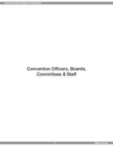 South Carolina Baptist Convention  Convention Officers, Boards, Committees & Staff  4