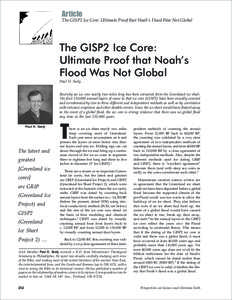 Article The GISP2 Ice Core: Ultimate Proof that Noah’s Flood Was Not Global The GISP2 Ice Core: Ultimate Proof that Noah’s Flood Was Not Global