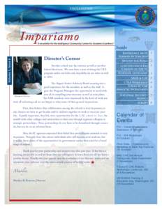 UNCLASSIFIED  Impariamo Volume 1, Issue 4  “ A newsletter for the Intelligence Community Centers for Academic Excellence”