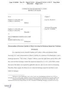 Personal finance / Law / Bankruptcy discharge / Bankruptcy / Foreclosure / Mortgage law / Automatic stay / Adversary proceeding in bankruptcy / MERS / United States bankruptcy law / Insolvency / Debt