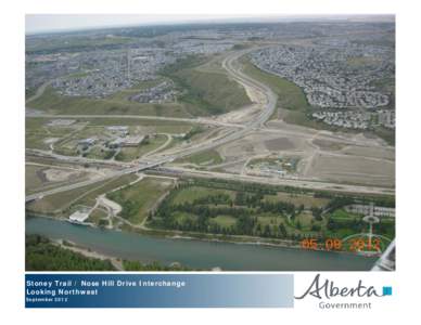 Stoney Trail / Nose Hill Drive Interchange Looking Northwest September 2012 