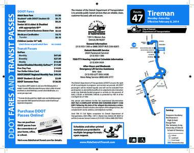 Tireman  Route Student* with DDOT Student ID