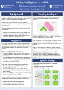 Adding Intelligence to HAZOP PhD Student: Jonathan Hansford Supervisors: Chris Hinde, Qinggang Meng Background Hazard and Operability studies have been conducted for the