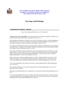 New York State Assembly, Sheldon Silver, Speaker Legislative Commission on State-Local Relations Assemblymember Tim Gordon, Chair Sewerage and Drainage