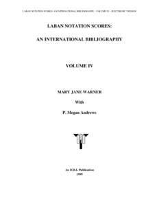 Dance Notation Bureau / Laban Dance Centre / Movement studies / Dance notation / Dance / Laban Movement Analysis