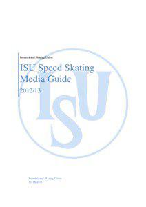 International Skating Union  ISU Speed Skating
