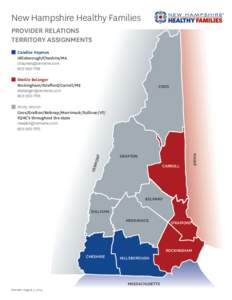 New Hampshire Healthy Families PROVIDER RELATIONS TERRITORY ASSIGNMENTS Candice Haymes Hillsborough/Cheshire/MA [removed]