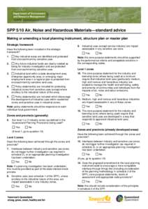 SPP 5/10 Air, Noise and Hazardous Materials - Making or ammending a local planning instrument, structure plan or master plan