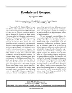 Debs: Powderly and Gompers [August[removed]Powderly and Gompers. by Eugene V. Debs