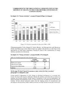 CORRIDENDUM TO THE FIRST NATIONAL COMMUNICATION OF THE REPUBLIC OF CROATIA TO THE UN FRAMEWORK CONVENTION ON CLIMATE CHANGE In chapter 3.6 