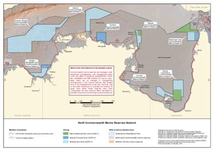 Map of the North commonwealth Marine Reserves Network