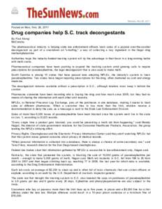 Methamphetamine / Pseudoephedrine / Illegal drug trade / Ephedrine / Over-the-counter drug / Medical prescription / Clandestine chemistry / Pharmacy / Illinois Methamphetamine Precursor Control Act / Medicine / Pharmacology / Decongestants