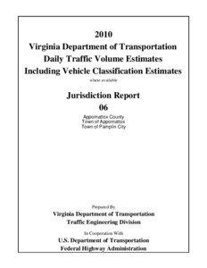 2010 Virginia Department of Transportation Daily Traffic Volume Estimates