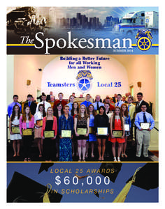 Spokesman Mag Summer 2014.qxp_layout[removed]:11 AM Page c1  SUMMER 2014 local 25 awardS