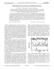 High-Fidelity DNA Sensing by Protein Binding Fluctuations