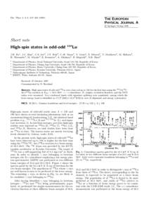 Eur. Phys. J. A 1, 247–THE EUROPEAN PHYSICAL JOURNAL A c Springer-Verlag 1998 °