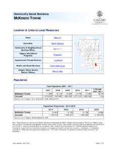 Alberta / Mackenzie / Canada / McKenzie Towne /  Calgary / Calgary / Canada 2006 Census