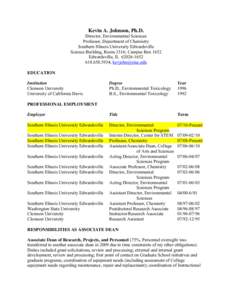 Microsoft Word - Kevin A Johnson CV[removed]doc