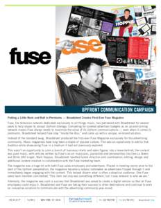 Mark Hoppus / Software / Always / Fuse / The New York Times Upfront / Filesystem in Userspace / System software / Technology / Fuse TV / MuchMusic / Up Front