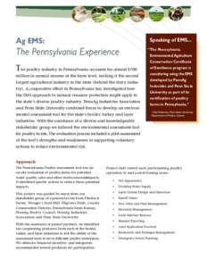 Ag EMS:  Speaking of EMS… The Pennsylvania Experience