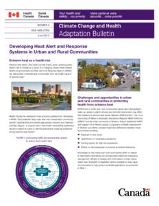 Climate Change and Health  NUMBER 4 ISSN[removed]Adaptation Bulletin